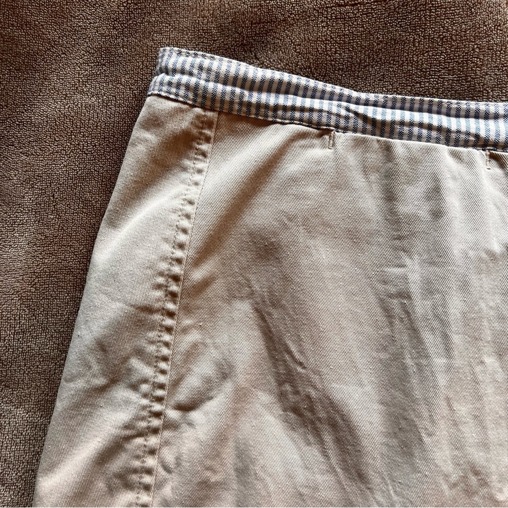 TOMMY HILFIGER Nautical Beige Cotton Smooth Mini Wrap Skort - Size 6 - Picture 5 of 11